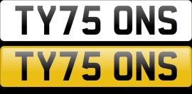 TY75 ONS registration number