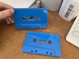 Mid blue coloured cassette